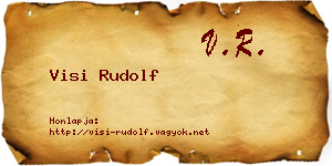 Visi Rudolf névjegykártya